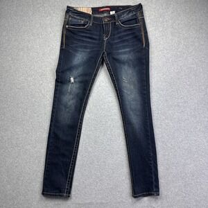 Union Bay Women's Embroidered  Distressed Skinny Jeans Size‎ 9